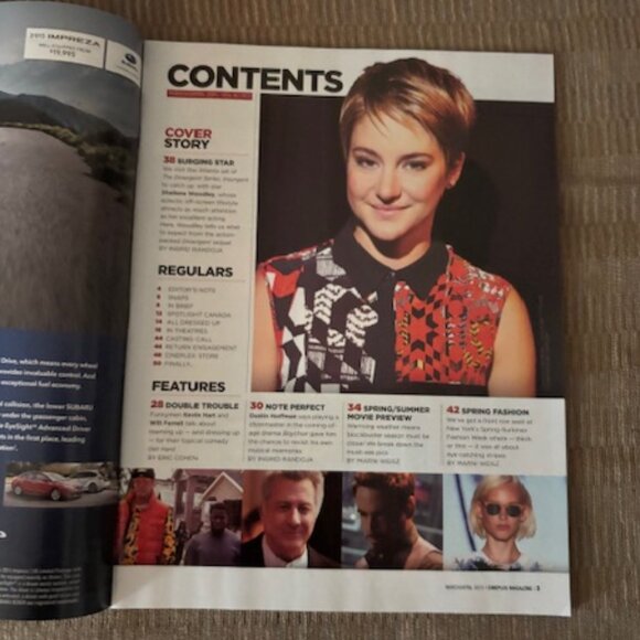 2/$40Cineplex Magazine Mar Apr 2015 Vol 16 No3 Insurgent Shailene Woodley K Hart - Picture 2 of 3